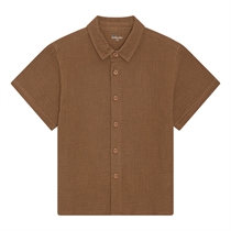 BIRKHOLM Muslin Skjorte Bison Brun